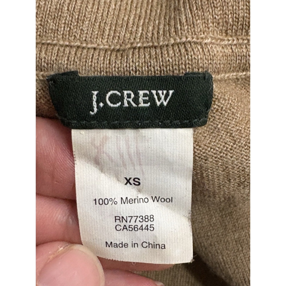 J Crew Women's Cashmere Turtleneck Tan Top Sweater Size XS *Read Description* - Picture 8 of 9